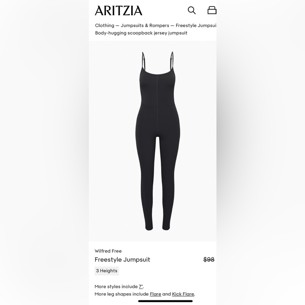Aritzia Wilfred Free Black Jumpsuit